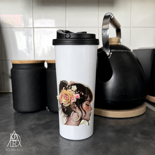 Floral Bun Coffee Cup