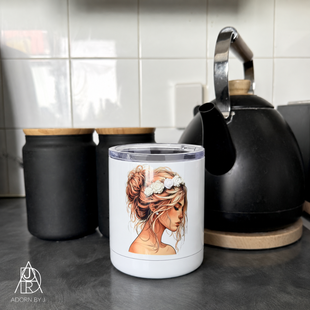 Floral Bun Coffee Cup