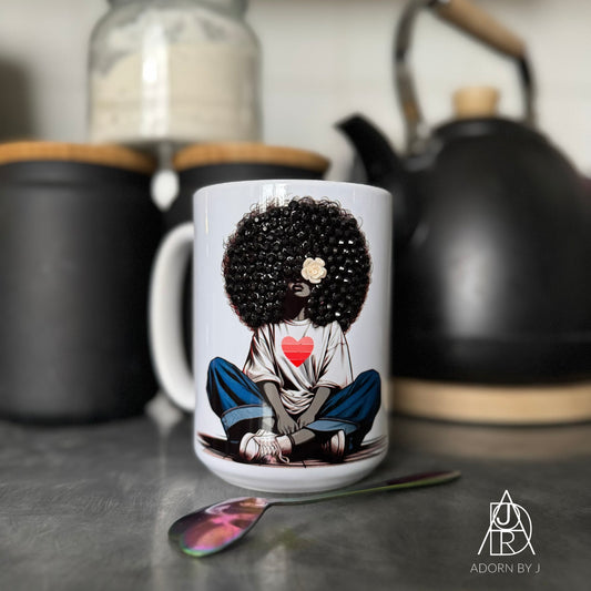 Denim – Afro Heart Top