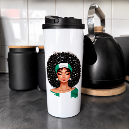 Taza de café con bandera de país