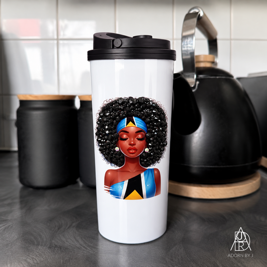 Taza de café con bandera de país